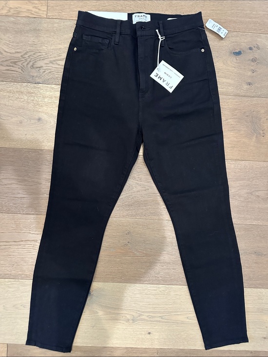 Frame Denim Denim - Frame Denim Black Skinny Jeans - High Rise Slim Fit